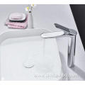 Chrome Single Lever High Basin Mixer Bathroom Faucets